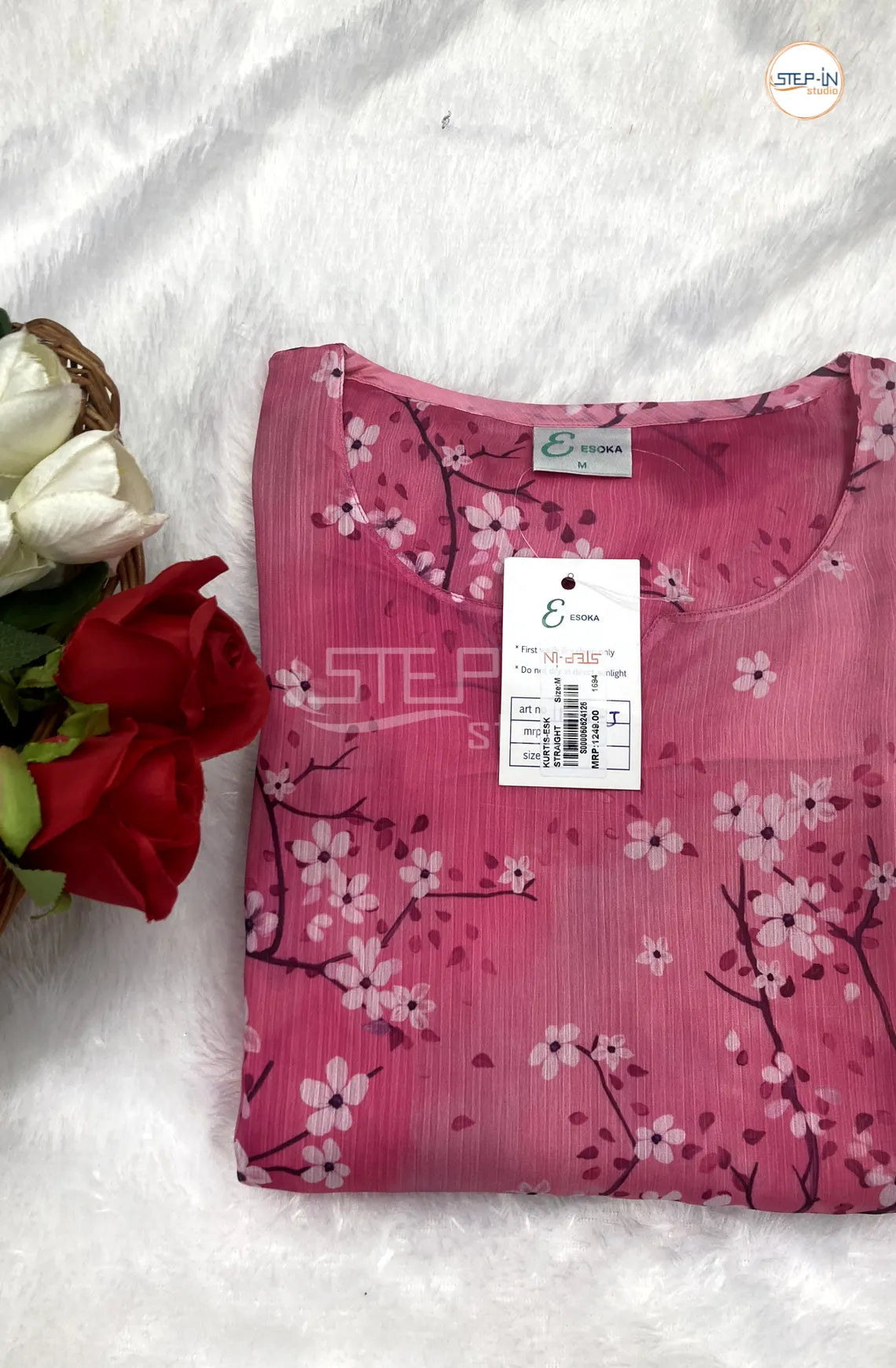 Floral Digital Printed Top - Rosy Pink
