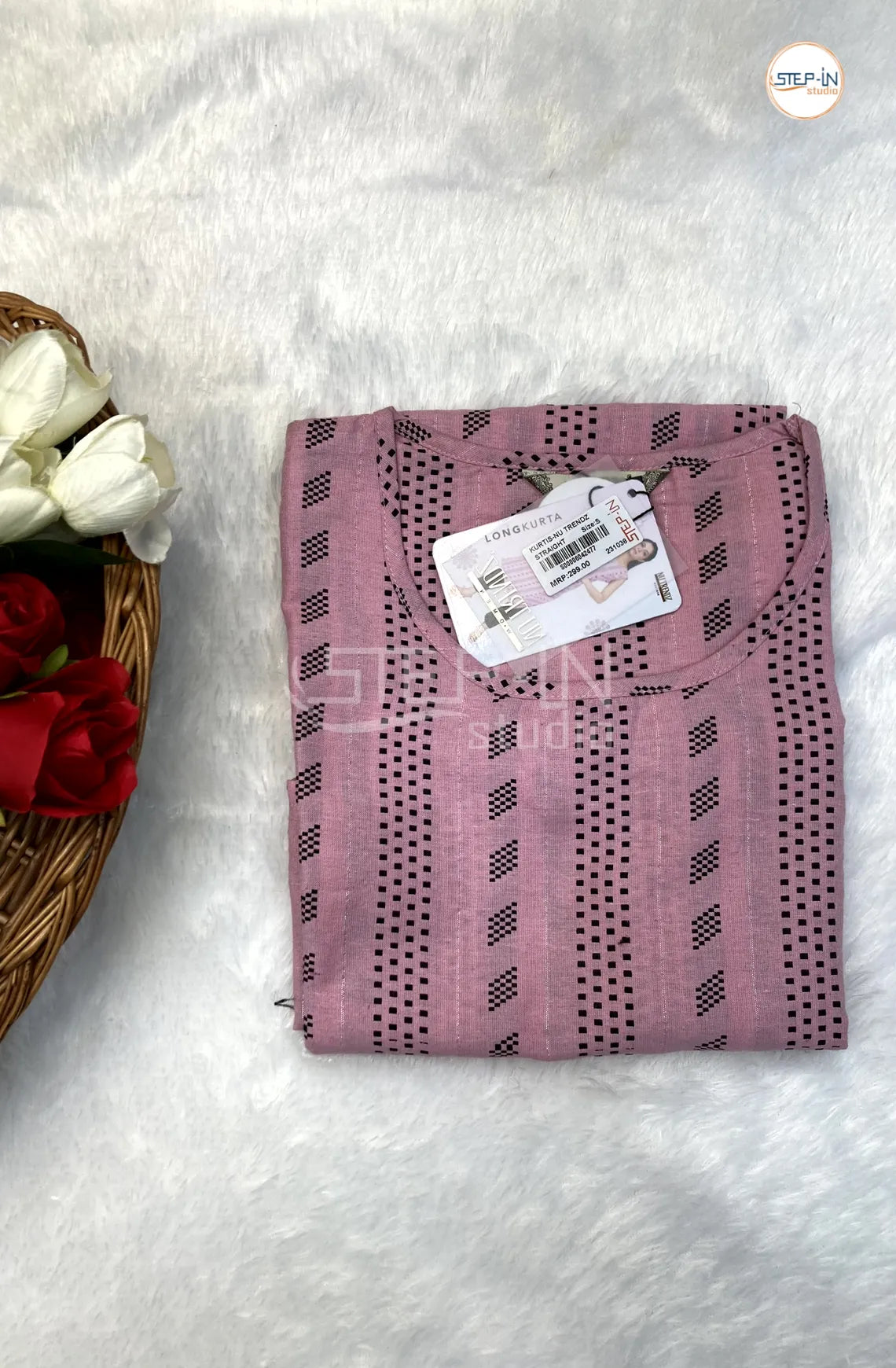 Printed Cotton Top-BabyPink