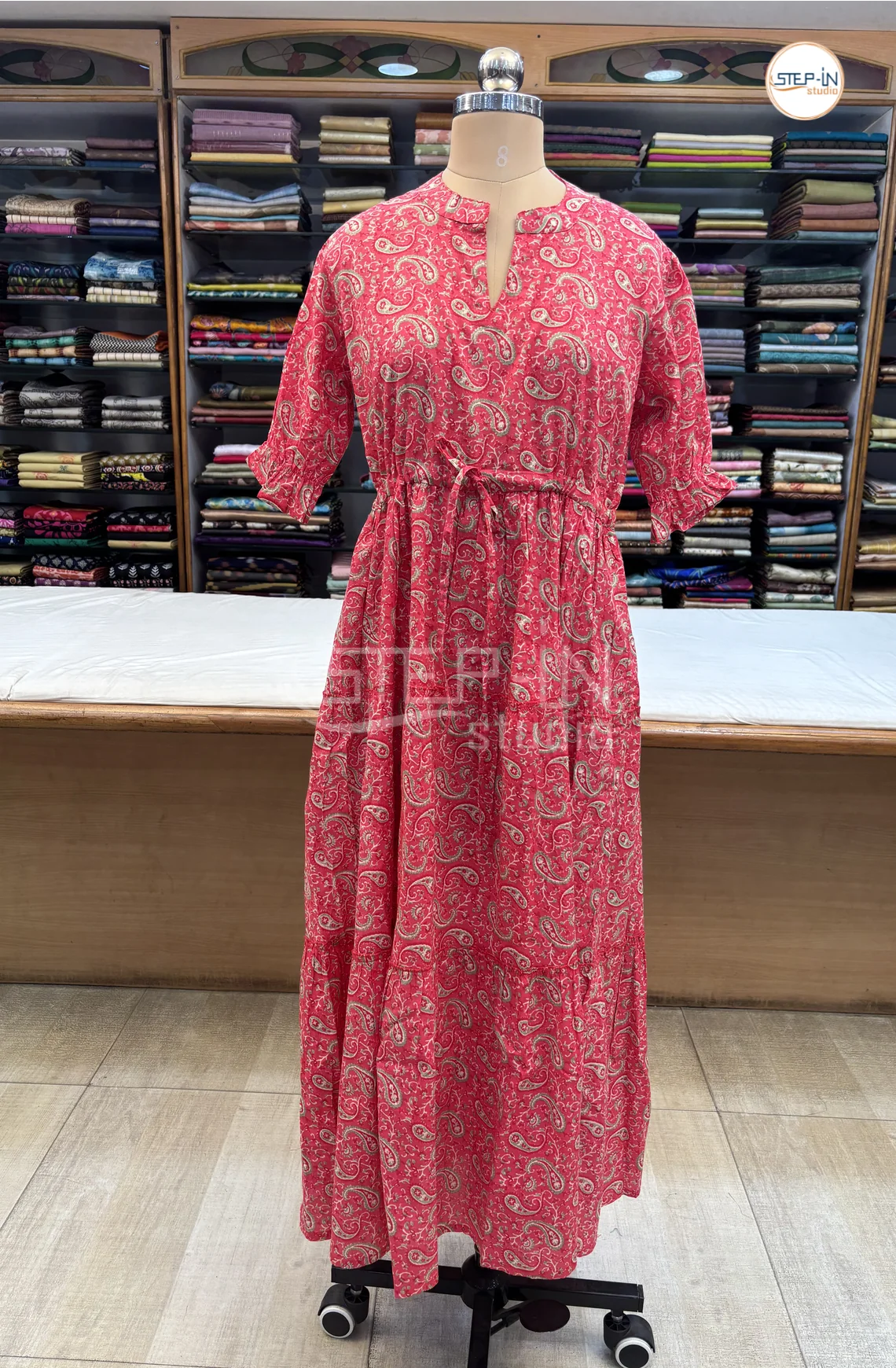 Pure Cotton Maxi-Pink_1