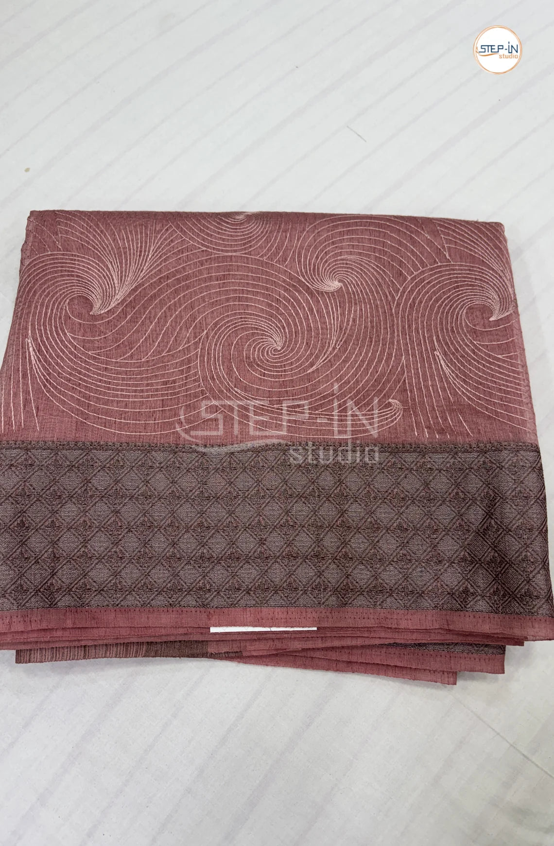 Art Tussar Saree with Embroidery - Red