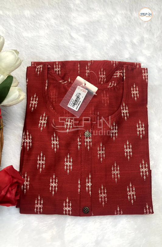 Floral Digital Printed Top - Scarlet Red