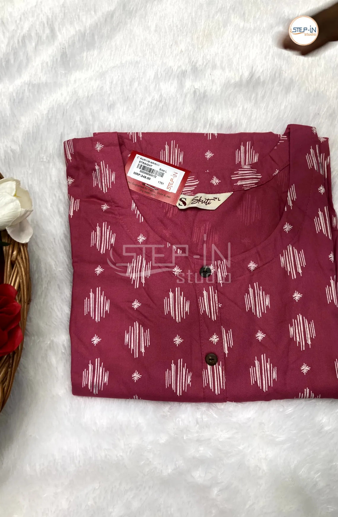 Floral Printed Top - Coral Pink