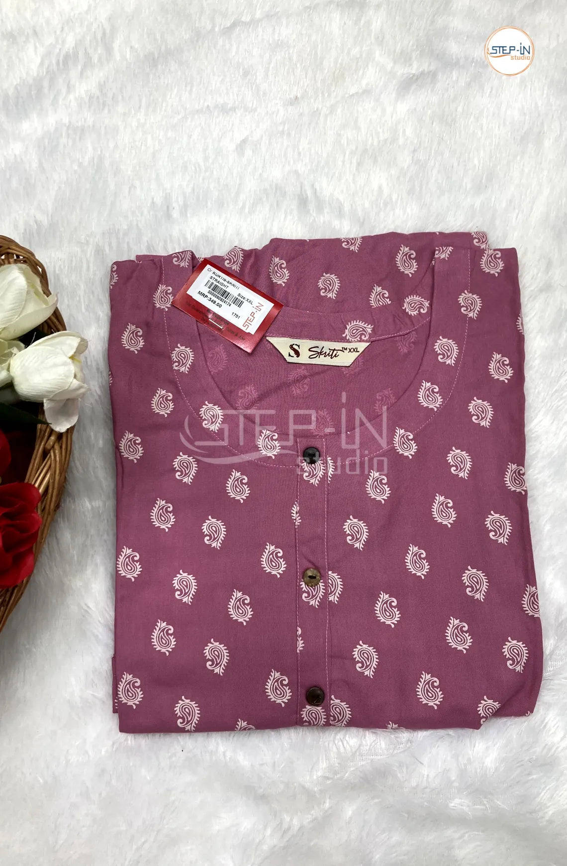 Floral White Mango Printed Top - Colonial Rose