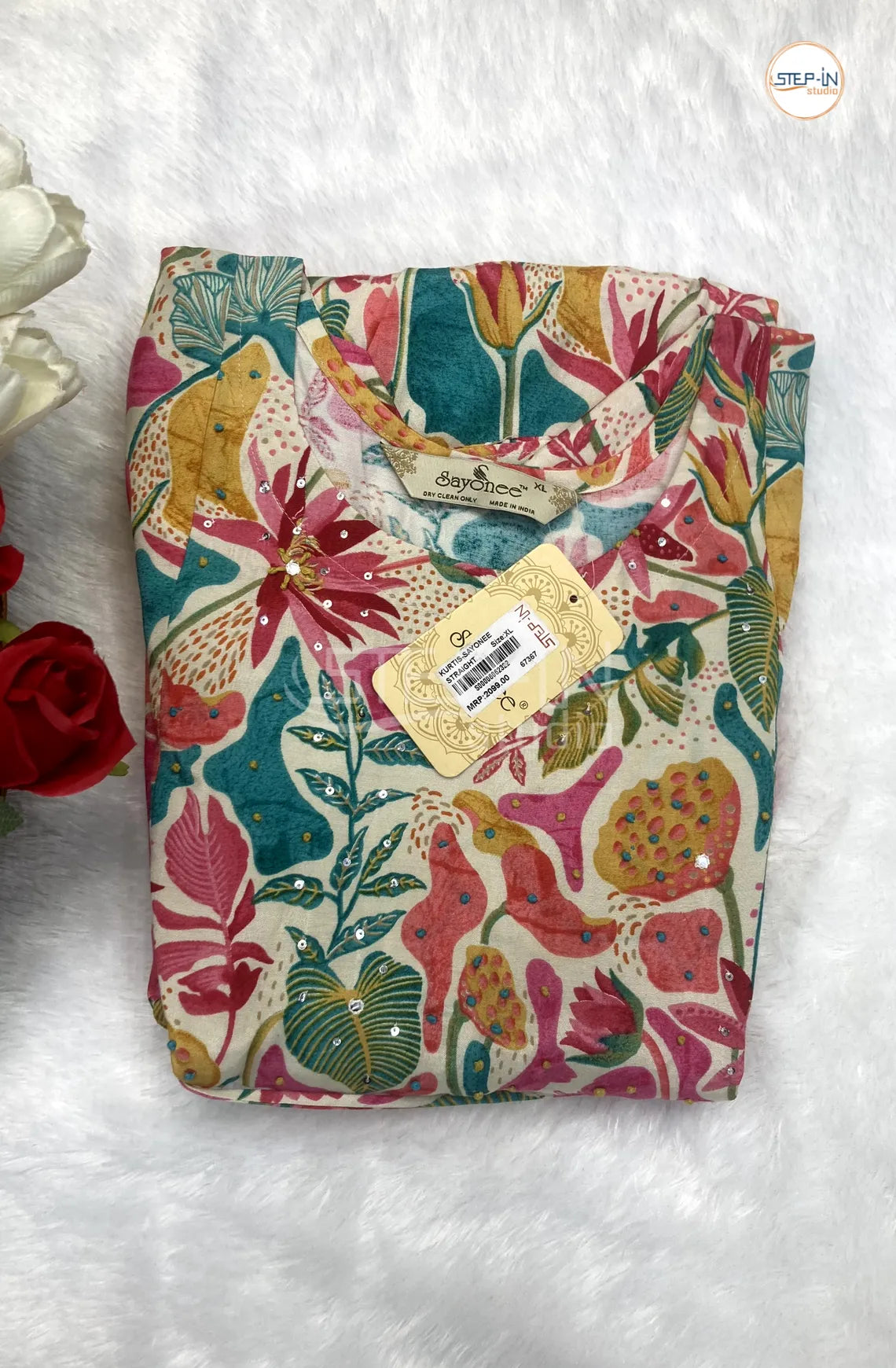 Floral and Tropical Printed Top- Multi Color