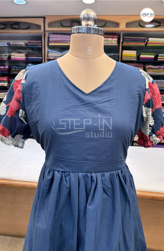 Pure Cotton Maxi-DarkBlue